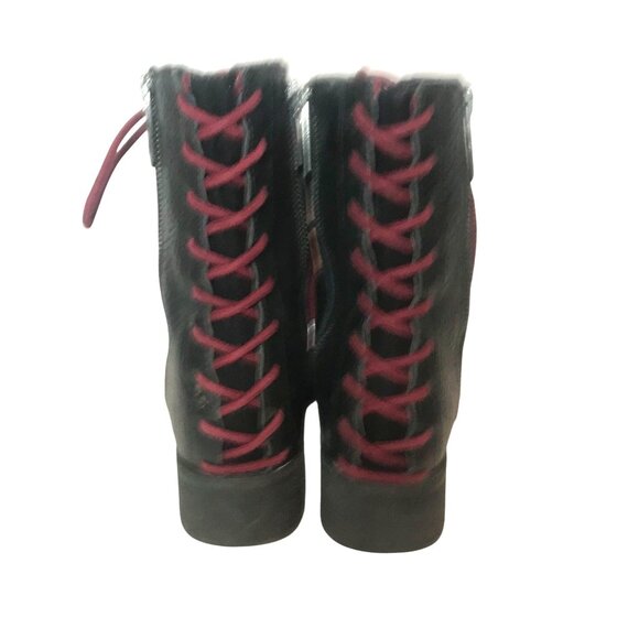 Sam Edelman Black Leather Ankle Boots Side Zip Womens 7 Whimsigoth Grunge - Picture 4 of 11